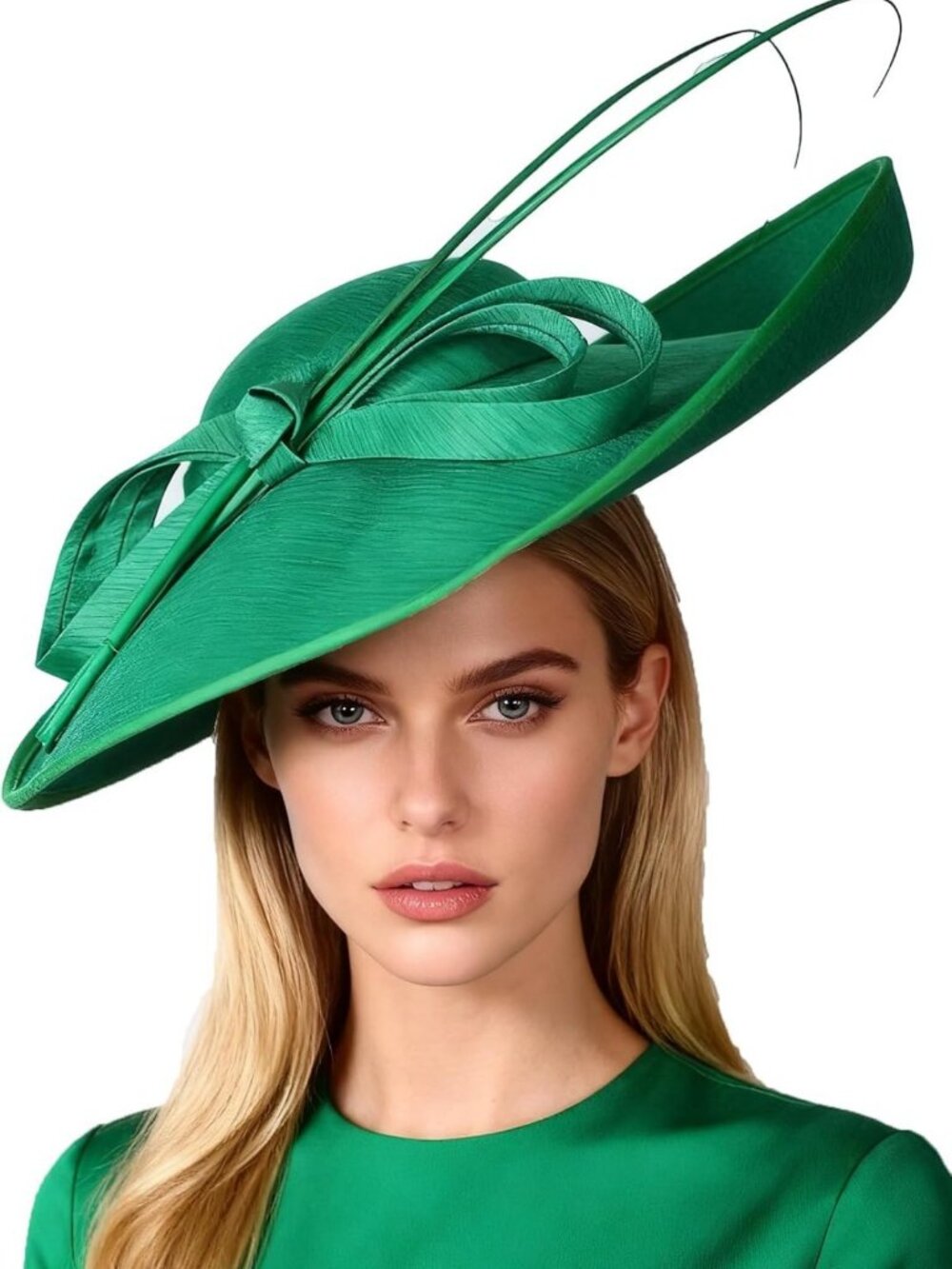 Wide Brim Fascinator Hat for Women | Kentucky Tea Party Dress Fedora with Bow
